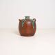 Large Handmade Ceramic Vase with Drip Glaze