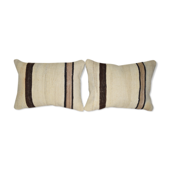 Paire de housses de coussin kilim