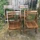 Chaises pliantes bois vintage