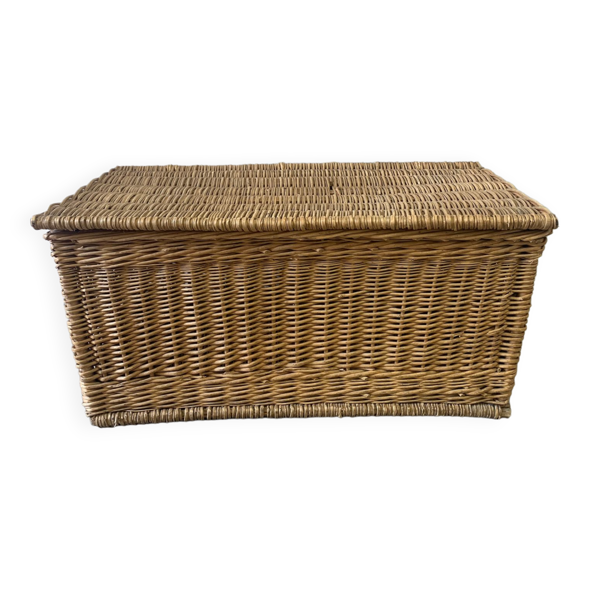 Vintage wicker trunk