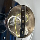 1970s 1980s Ceiling Lamp by Honsel Leuchten Germany in Glass & Chrome