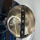 1970s 1980s Ceiling Lamp by Honsel Leuchten Germany in Glass & Chrome