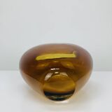Vintage Holmegaard style blown glass heart vase