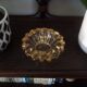Vintage crystal ashtray, signed P.D Avesn 1940