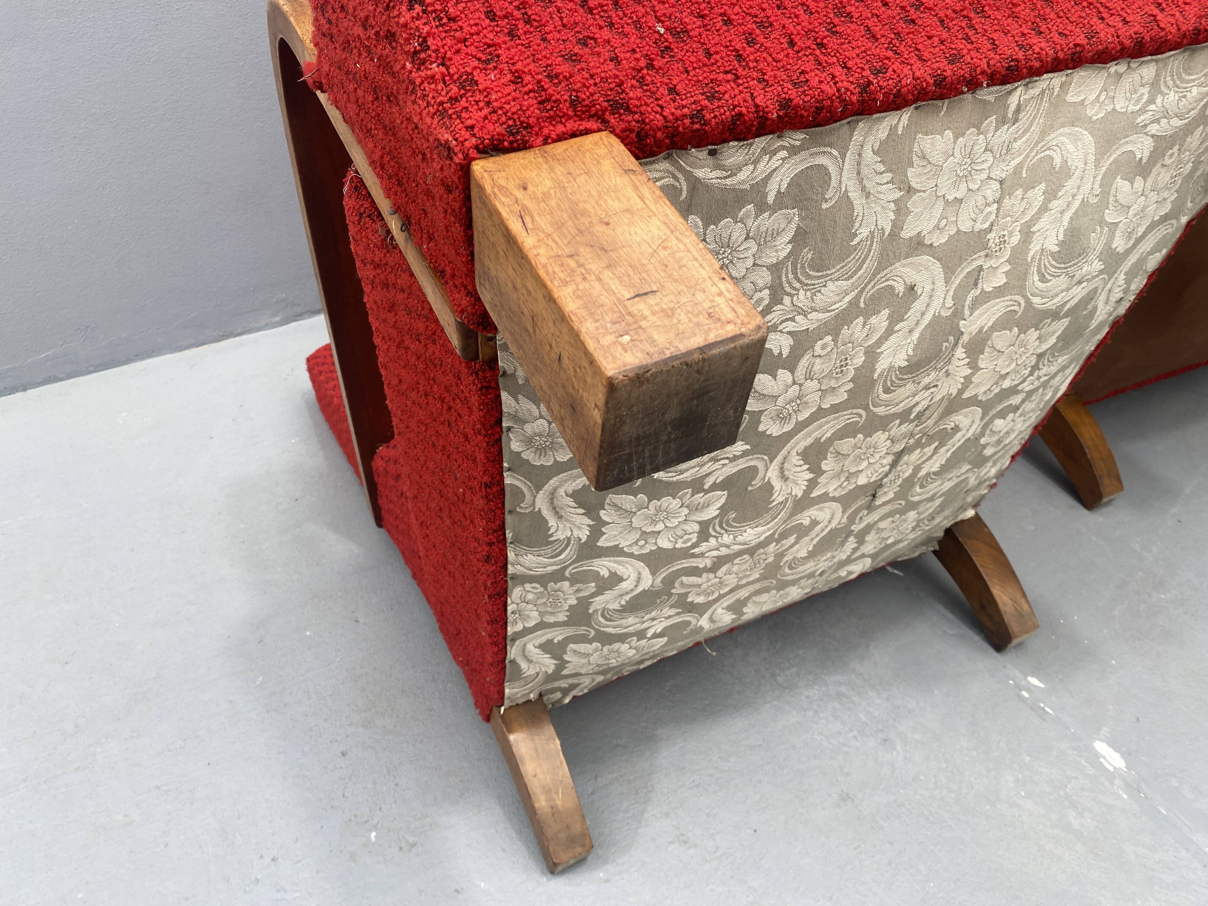 Paire de fauteuils ART DÉCO en bois courbé, années 1930