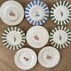 Vintage floral plates, country chic bohemian style.