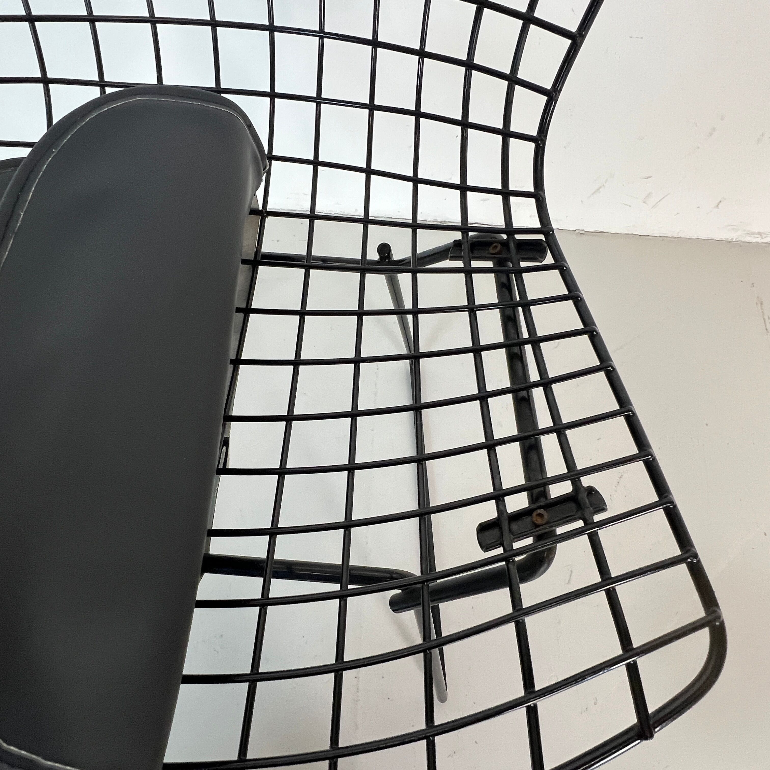 Bertoia side chair in black