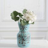 Rare vase by Roger Capron (1922-2006) with an earthenware shoulder.