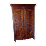 Wardrobe dated 1826 and signed, solid wood