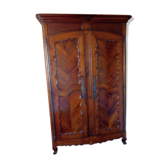 Wardrobe dated 1826 and signed, solid wood