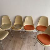 Suite of 6 DSX Charles & Ray Eames Chairs for Herman Miller