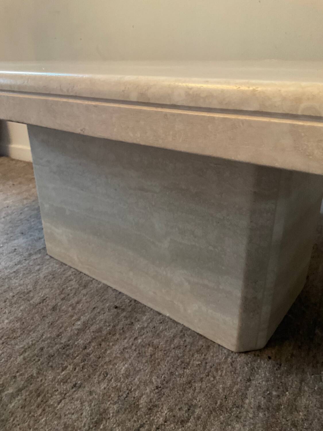 70s Travertine Coffee Table