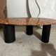 table basse marbre et pieds acier