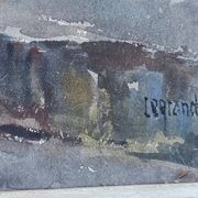 Legrand Aquarelle Marine Béziers 1955