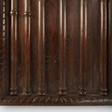 Pair large carved Portuguese oak wall panels, ca. 1850