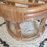 Bamboo and rattan stool