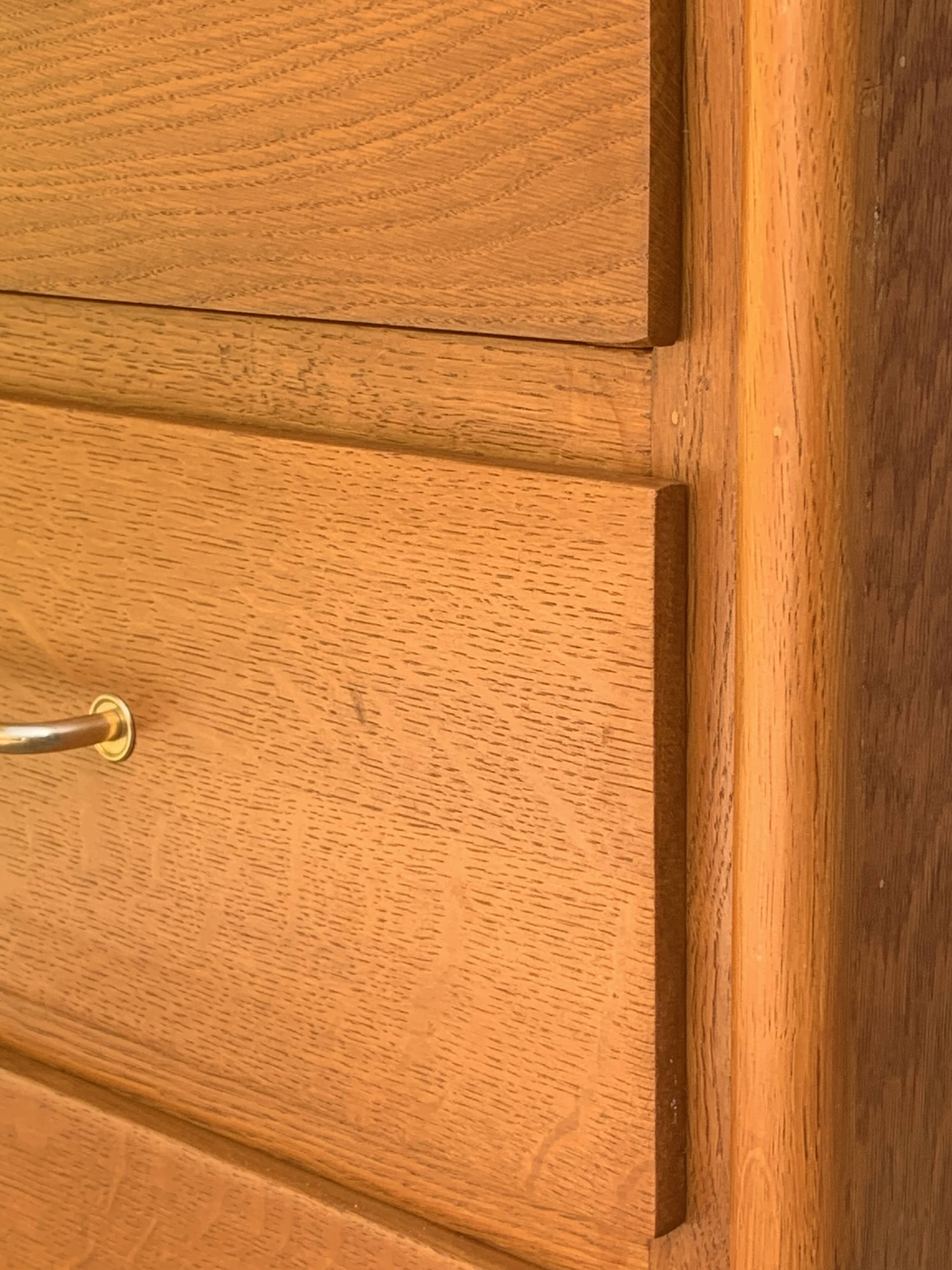 Vintage chest of drawers with oak compass legs, 1950s