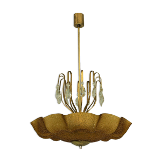 Fountain pendant light from Kamenický Šenov, 1970s