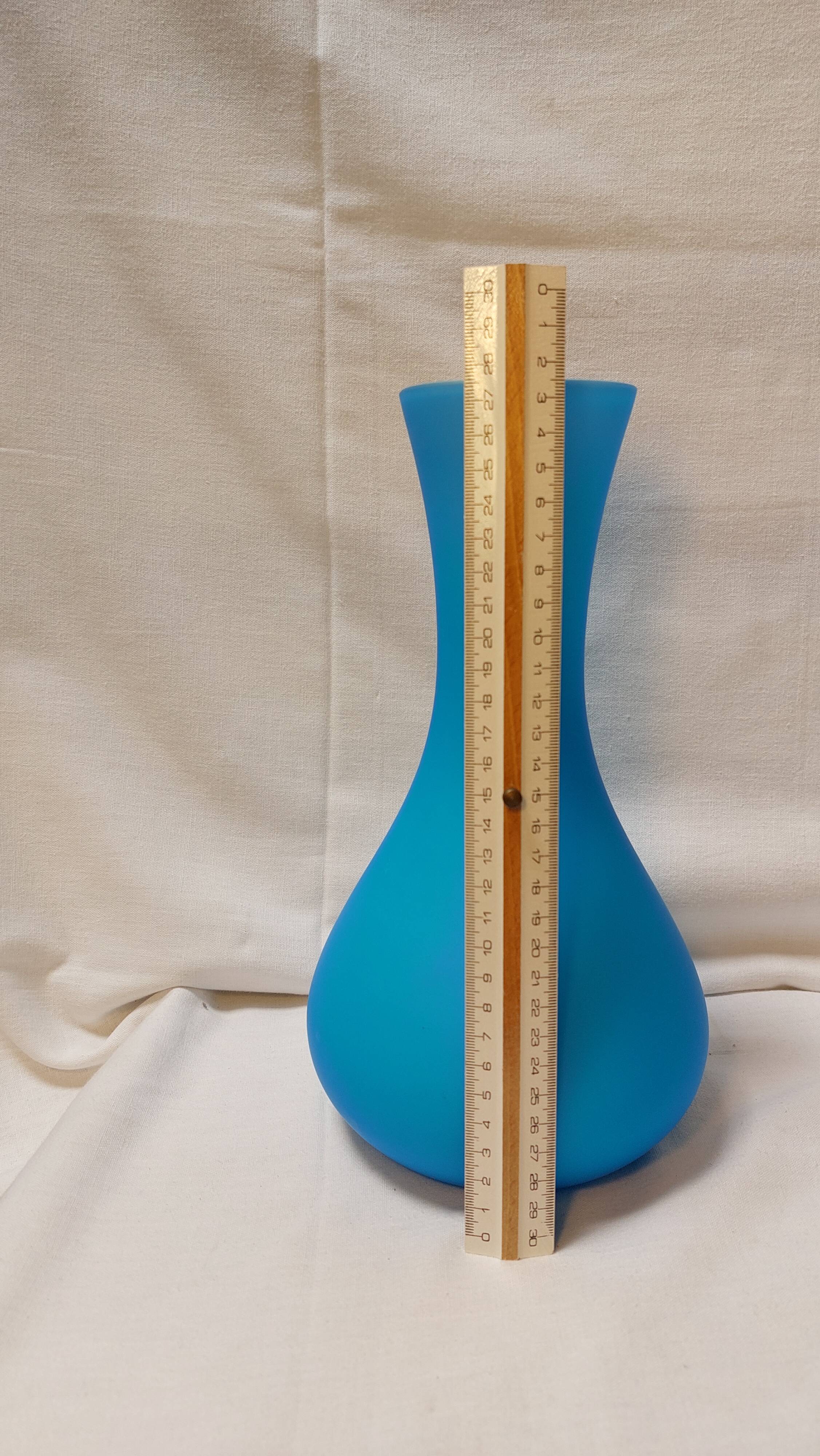 Murano Vase by Carlo Moretti - Florence Opaline sky blue - 70s