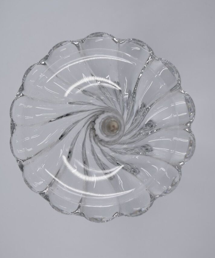 Baccarat: Bamboo-style crystal candlestick signed