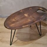Coffee table in shape of painter's palette