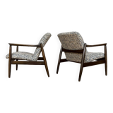 Customizable Pair Of Mid Century Armchairs GFM64 By Edmund Homa, 1960's
