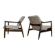 Customizable Pair Of Mid Century Armchairs GFM64 By Edmund Homa, 1960's