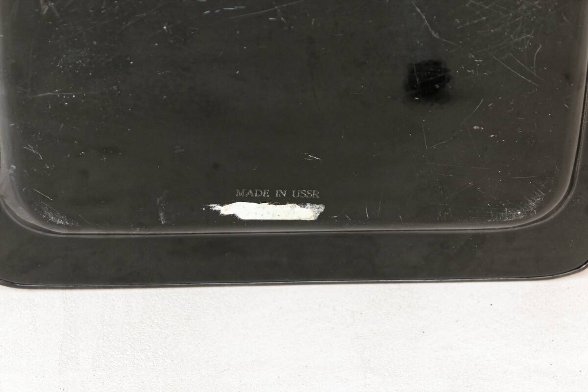 Black lacquered sheet metal tray