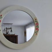 Miroir rond vintage Syla modèle 6131 décor roses