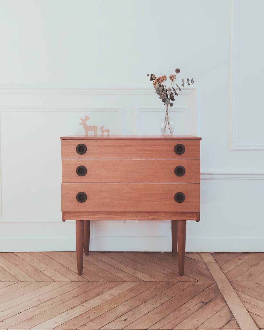 Renovated vintage English commode, 1950s-60s.