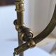 Art Deco bronze and frosted glass tulip lamp