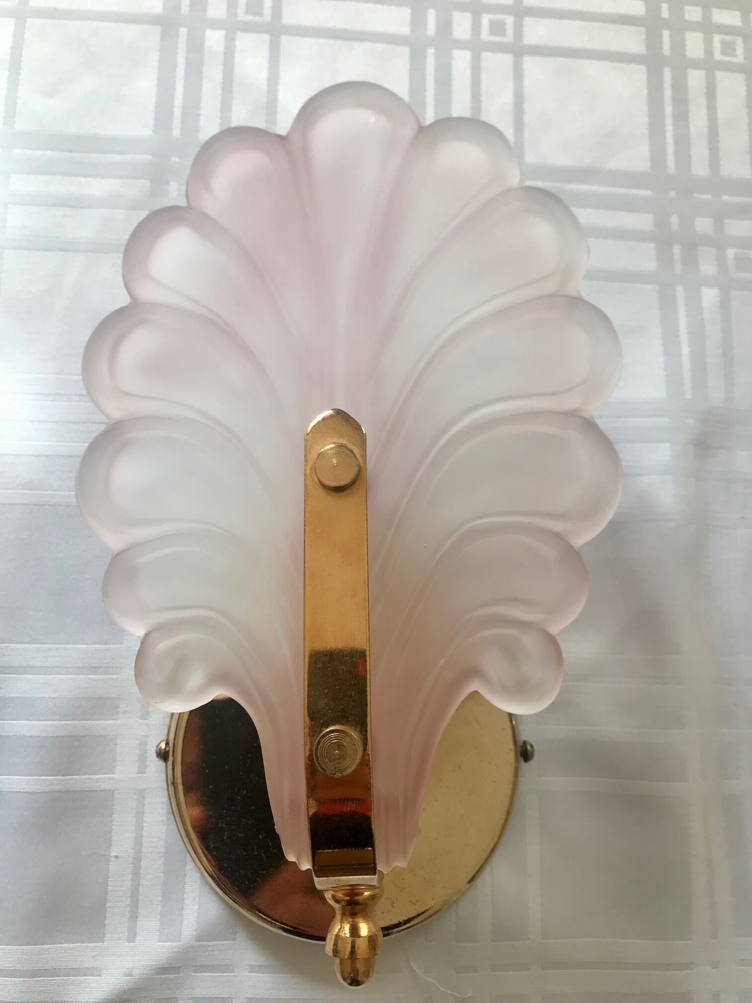 Pair of wall lamps glass sheet