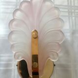 Paire d'appliques feuille verre
