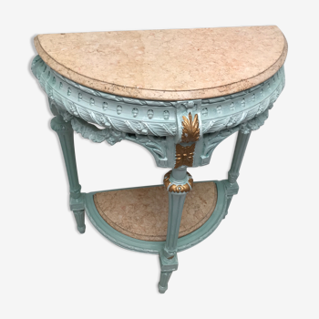 Louis XVI style half-moon console