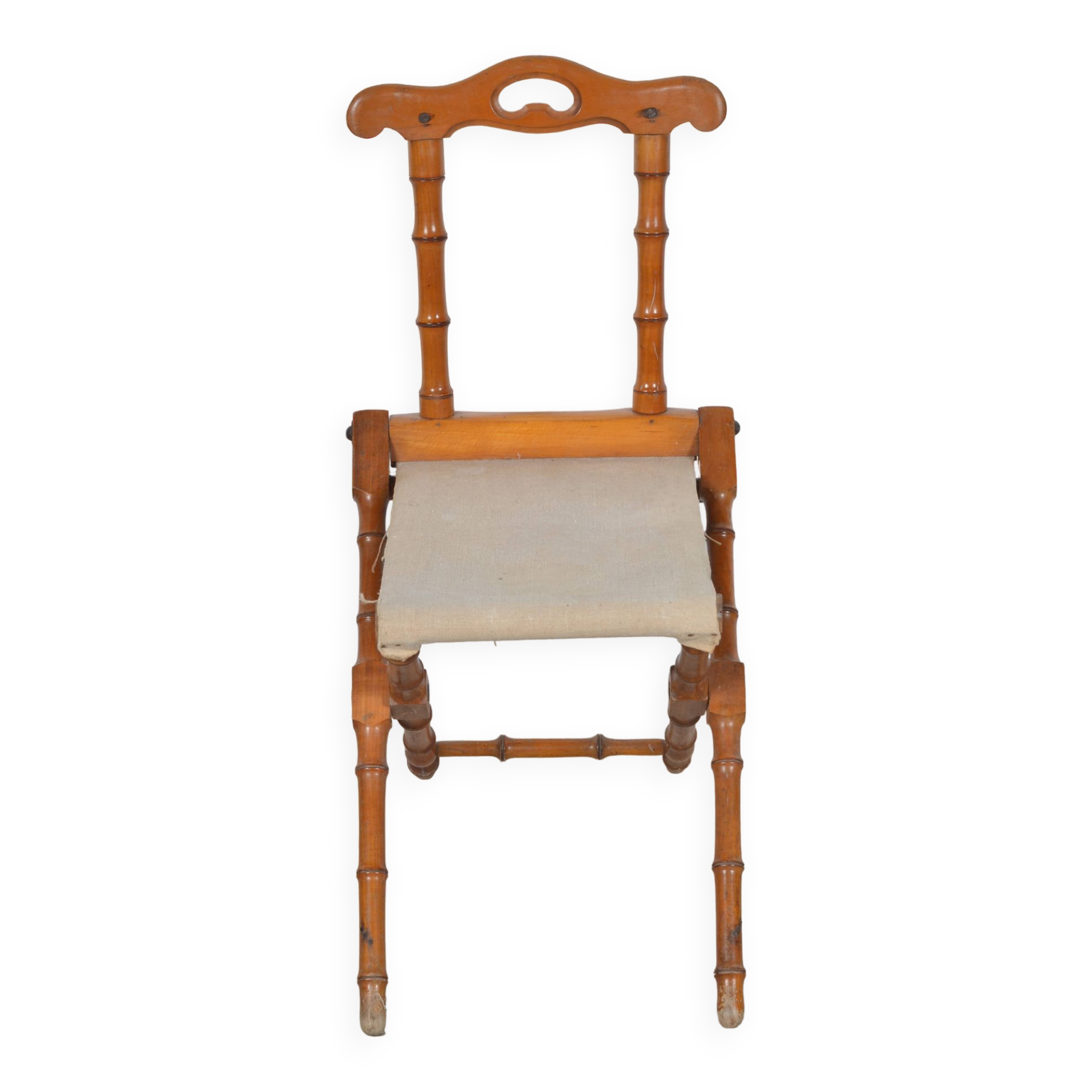 Folding wooden chair imitation bamboo