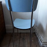 Formica chair with chrome-tipped feet