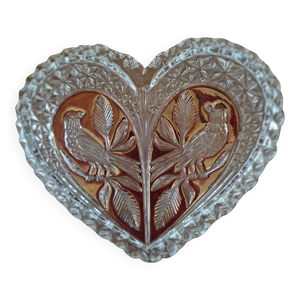 Grand cœur vide poche - cristal