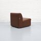 Canapé modulable en cuir cognac par Artifort
