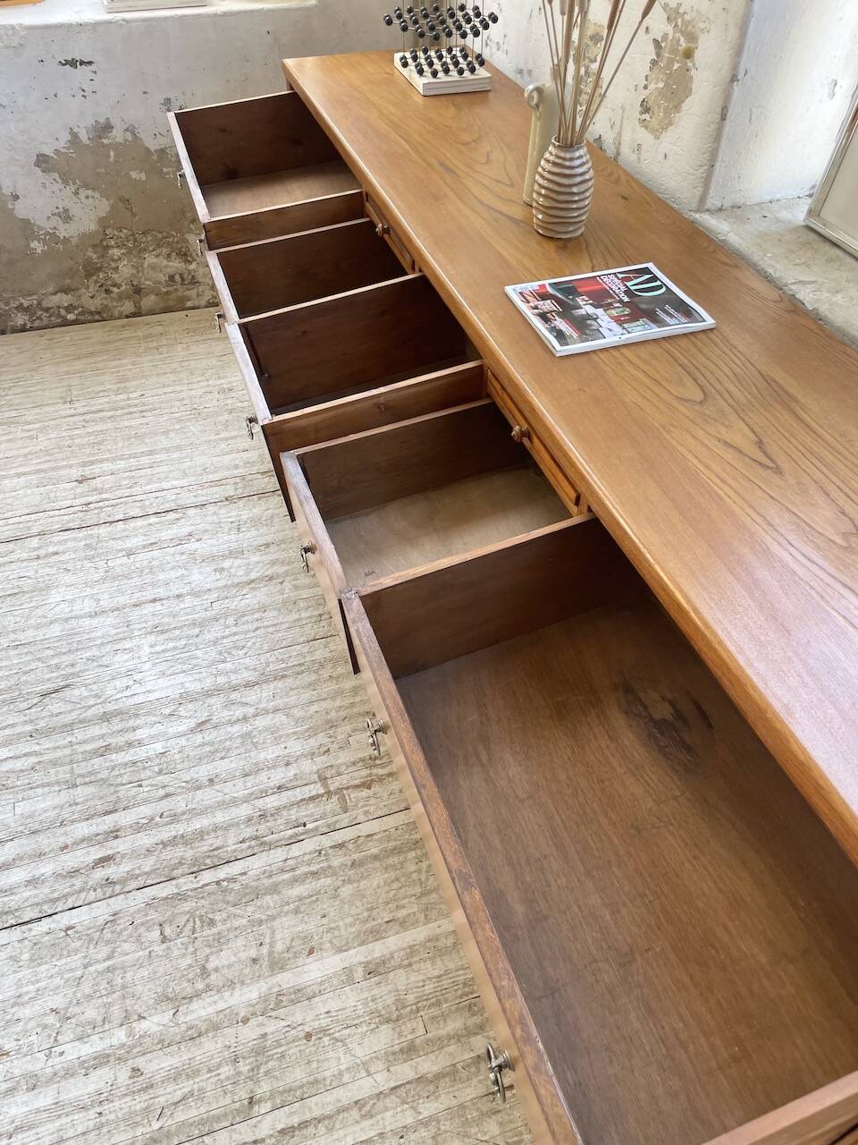 XXL golden oak craft furniture from the 50s