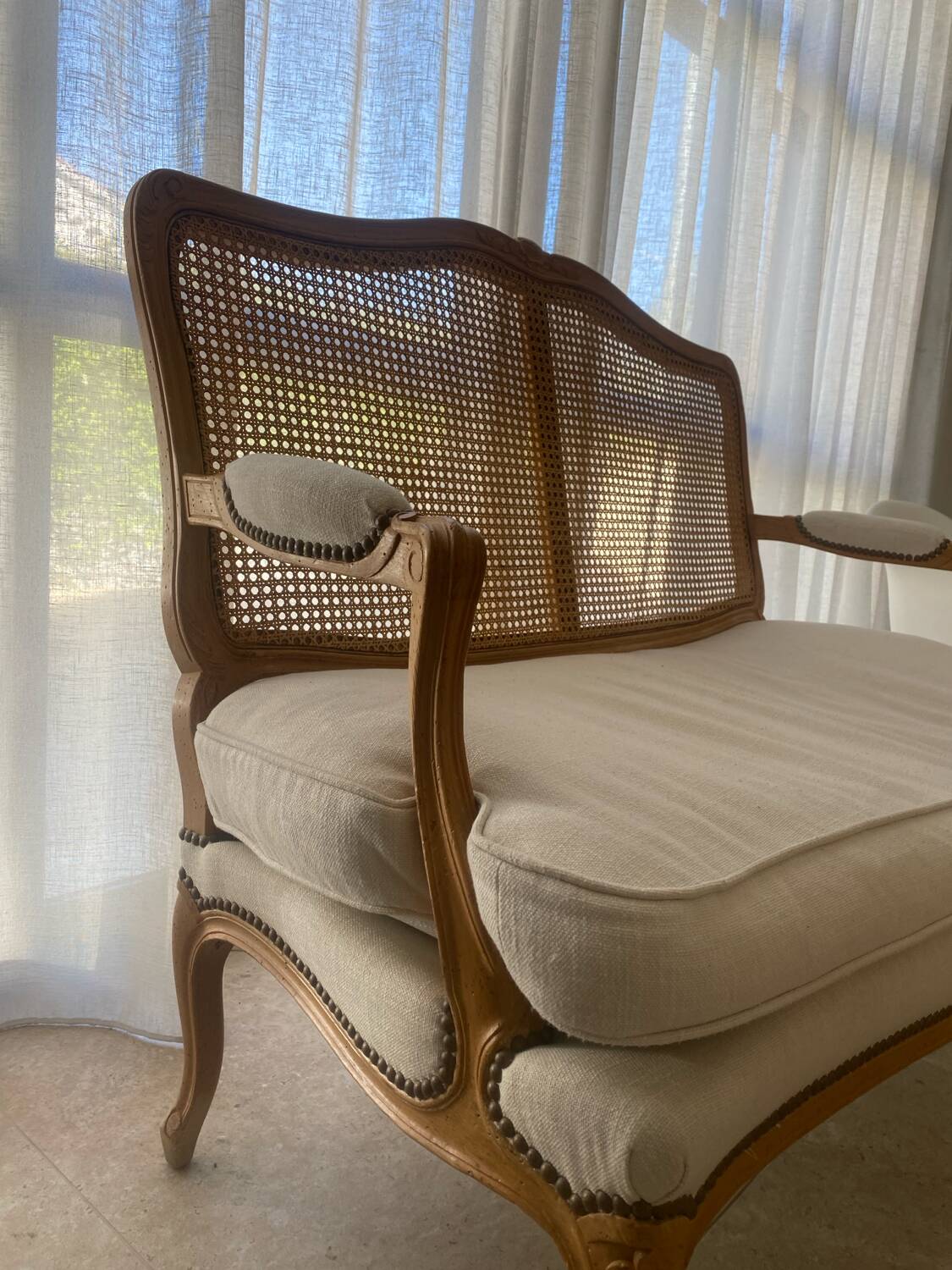 French vintage bank chair