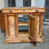 Antique pitch pine counter