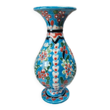 Vase en céramique artisanale peint à la main, style oriental