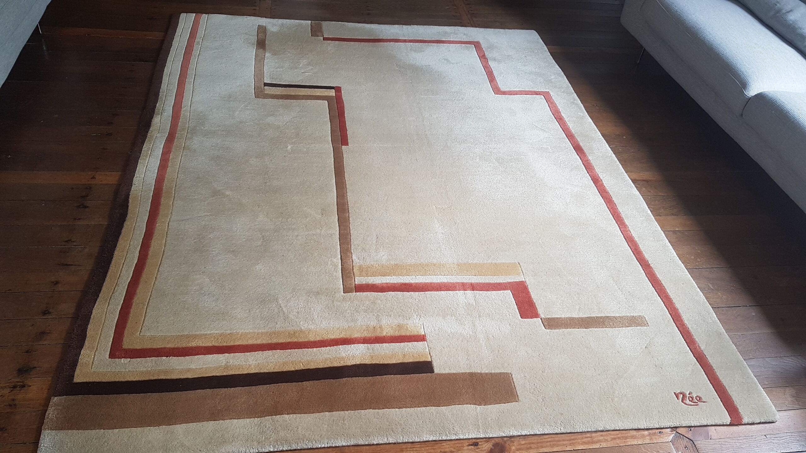 Wool carpet Paulette Née handmade 260 x 200