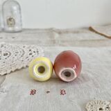 Vintage ceramic salt and pepper shaker and fruit slip