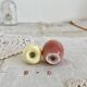 Vintage ceramic salt and pepper shaker and fruit slip