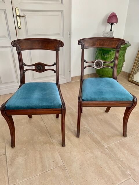 Pair of mahogany chairs XIXth century