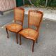 2 Louis XV style caned chairs in solid wood, 20th century