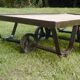 Vintage industrial coffee table antique marble trolley