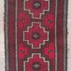 Kazak carpet with a geometric medallion design – Late 20th century 136 x 72 cm