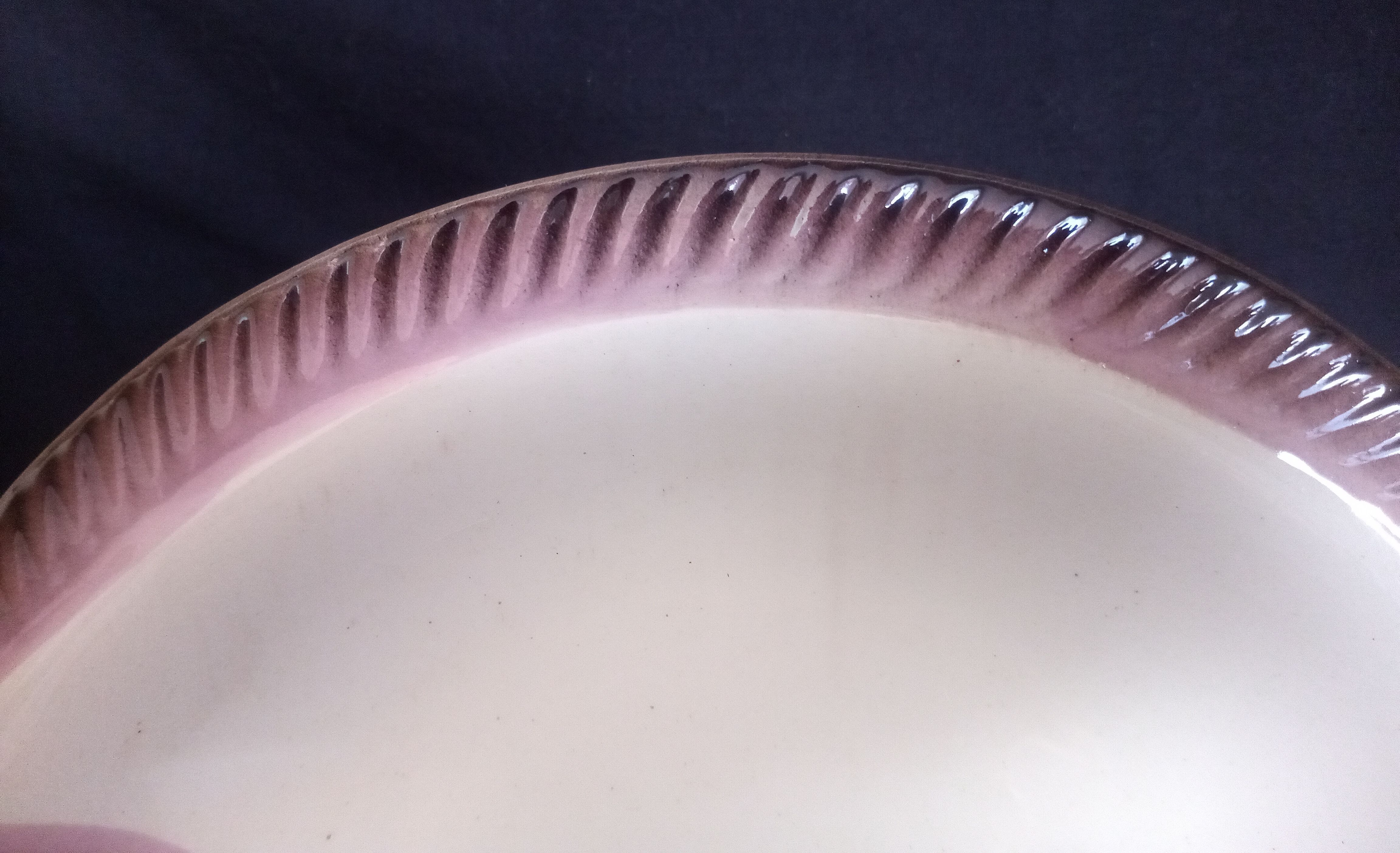 Fish service for 12 people in Longwy ceramic, Copenhagen model, 1960s